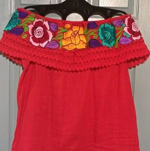 Mexican Blose with prety hand made rouses